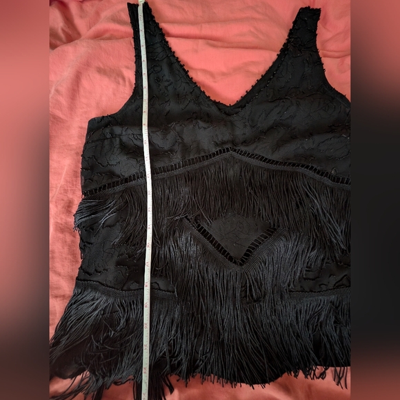 Black beaded and fringe Anthropologie top- HD in Paris - Picture 4 of 9